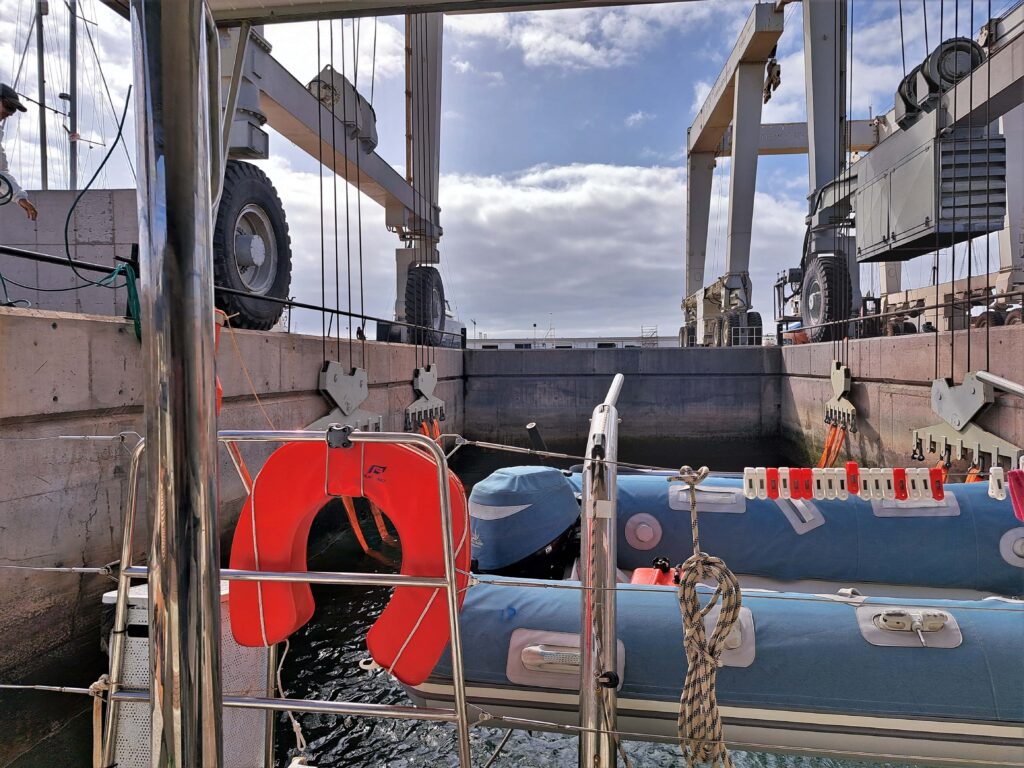 Bilddokumentation: Katamaran Joline auf dem Trockendock - Vorbereitung auf die große Überfahrt in die Karibik 4 20230726 102639