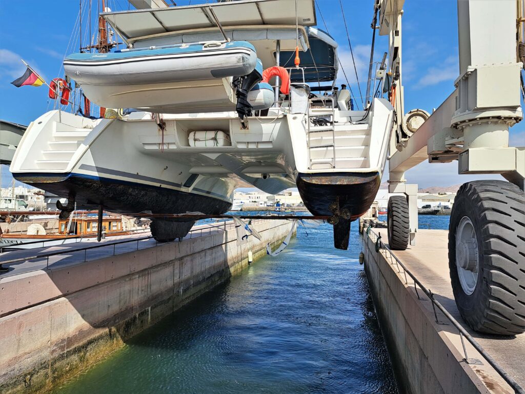 Bilddokumentation: Katamaran Joline auf dem Trockendock - Vorbereitung auf die große Überfahrt in die Karibik 9 20230726 103814