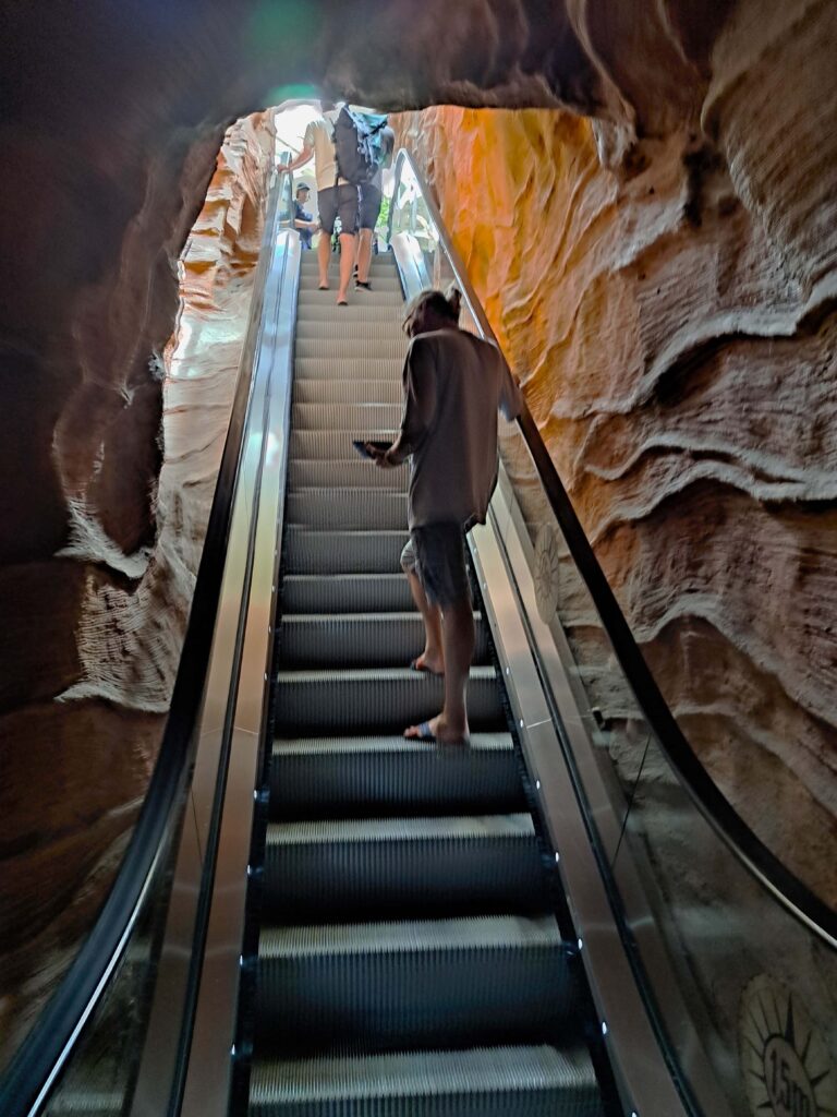 Poeme del Mar Aquarium 4 Rolltreppe in den Jungle