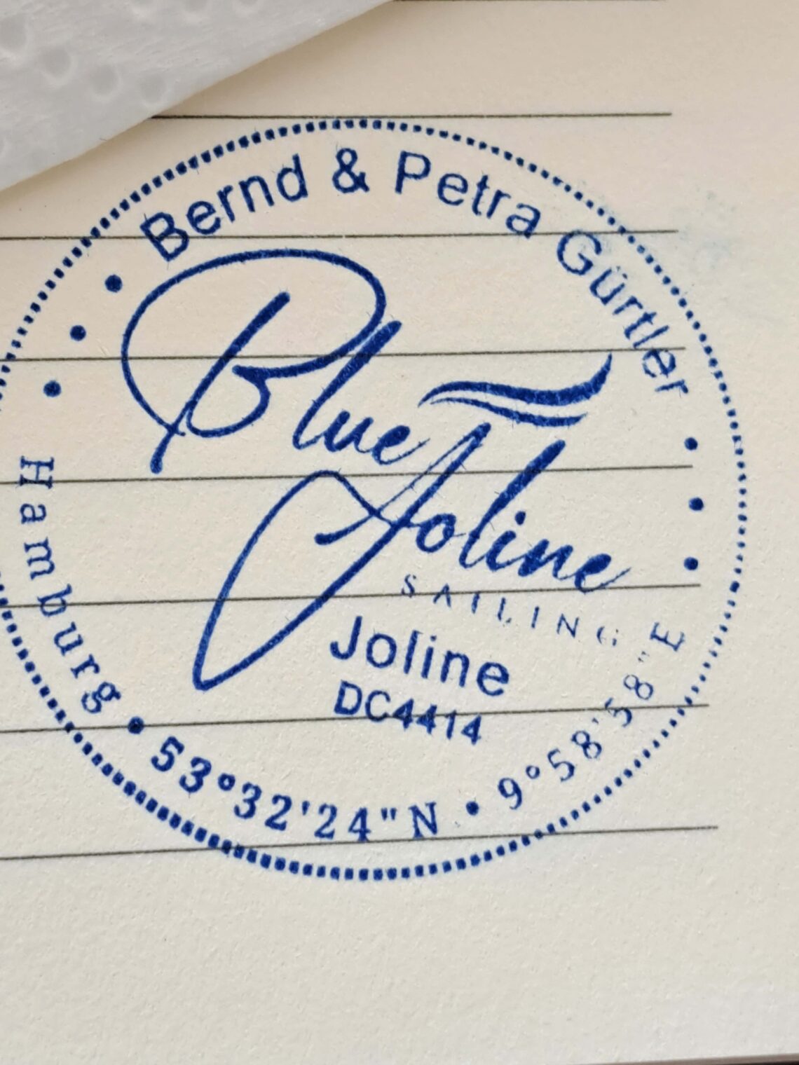 Segeljahr & Atlantiküberquerung 2023 - Zahlen, Daten, Fakten 1 Stempel Joline