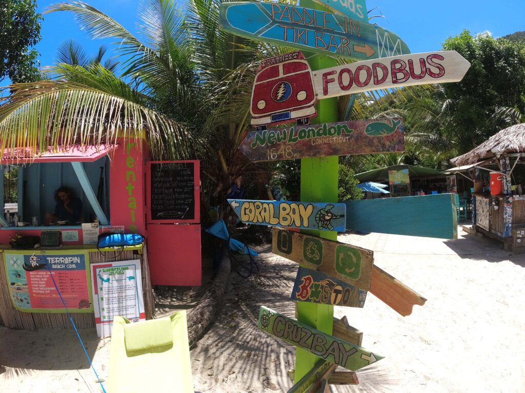 Segelrevier US Virgin Islands (US VIs) - ein Erfahrungsbericht 6 Food Bus Trunk Bay
