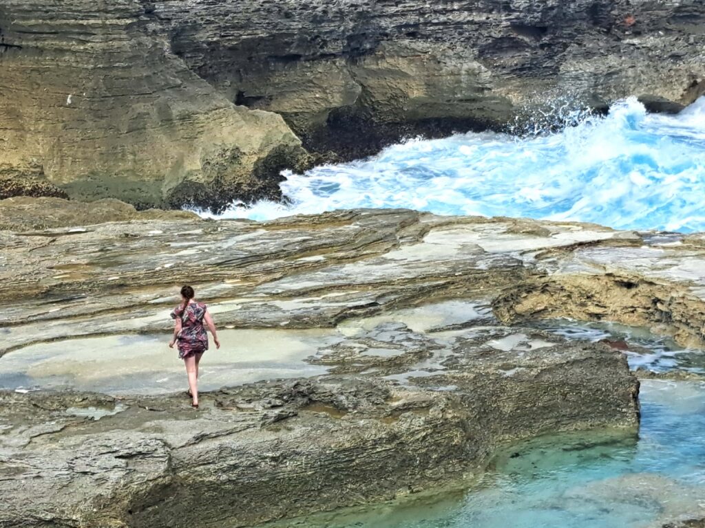 Bahamas - Eleuthera - Goulding Cay - die zwei Seiten eines Ozeans 6 Queens Bath 03