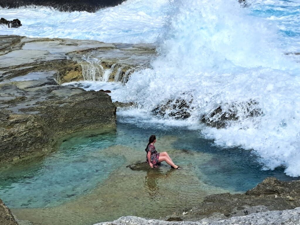 Bahamas - Eleuthera - Goulding Cay - die zwei Seiten eines Ozeans 7 Queens Bath 04