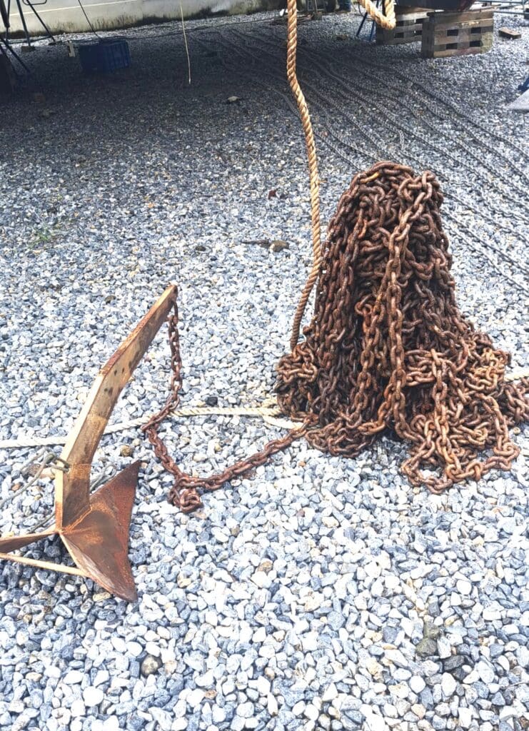 rostige alte Ankerkette