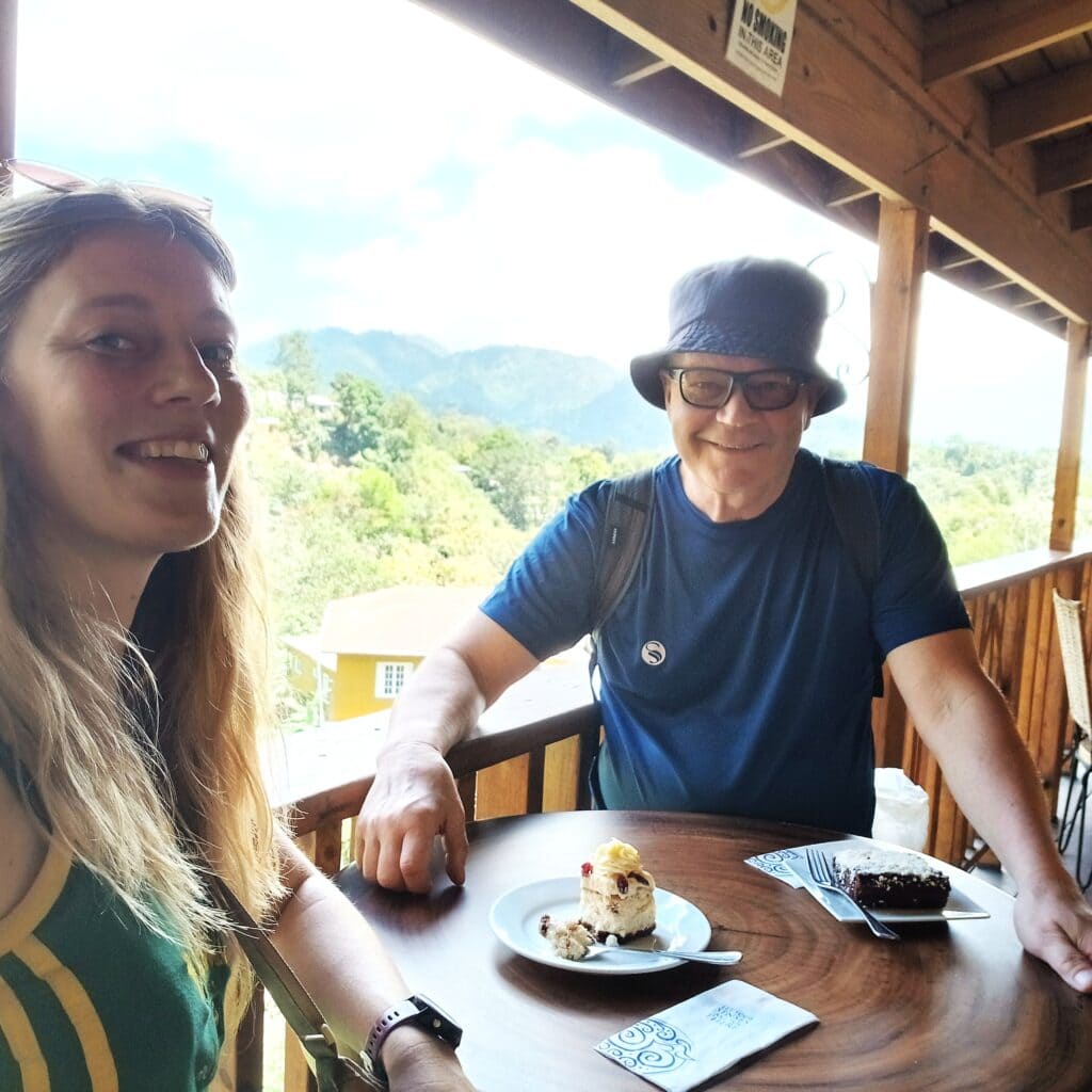 Carsten und Miriam im Blue Cafe