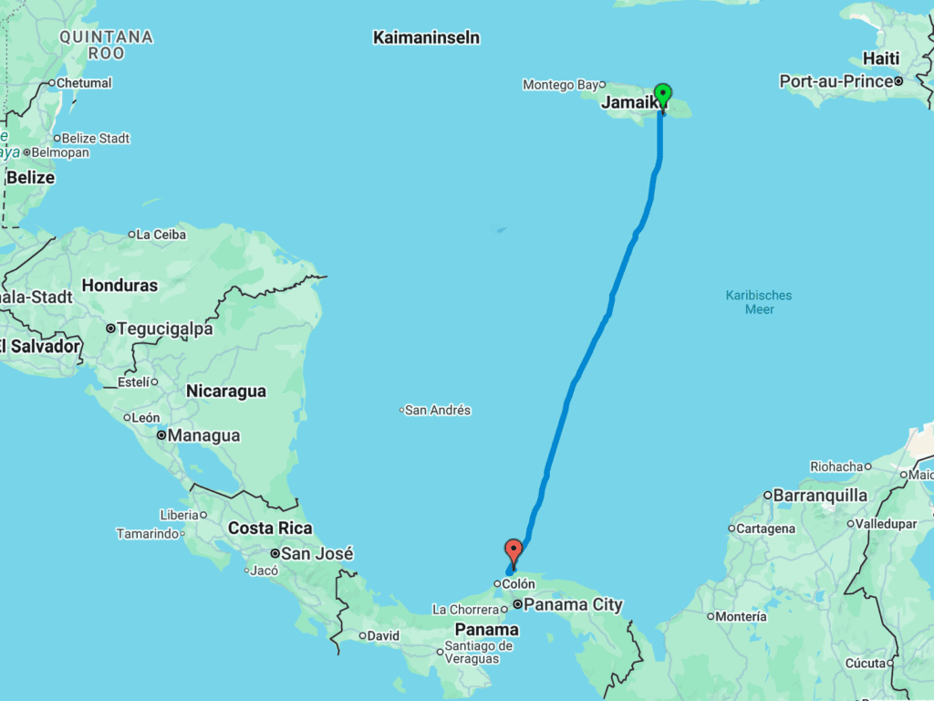 Ueberfahrt Jamaika nach Panama