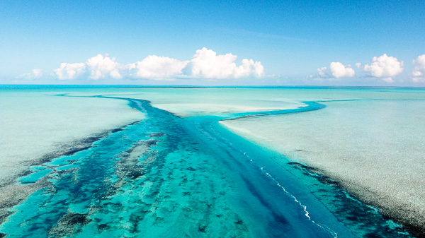 Sandy Cay Bahamas Delta Luftbild