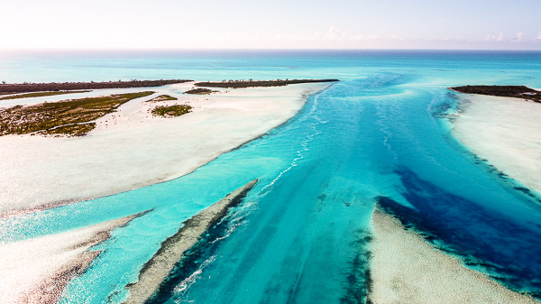 Sandy Cay Bahamas Inseln Luftbild