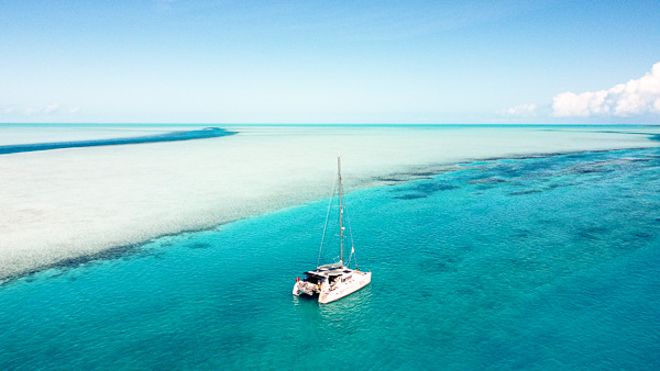 Sandy Cay Bahamas Wasser Katamaran